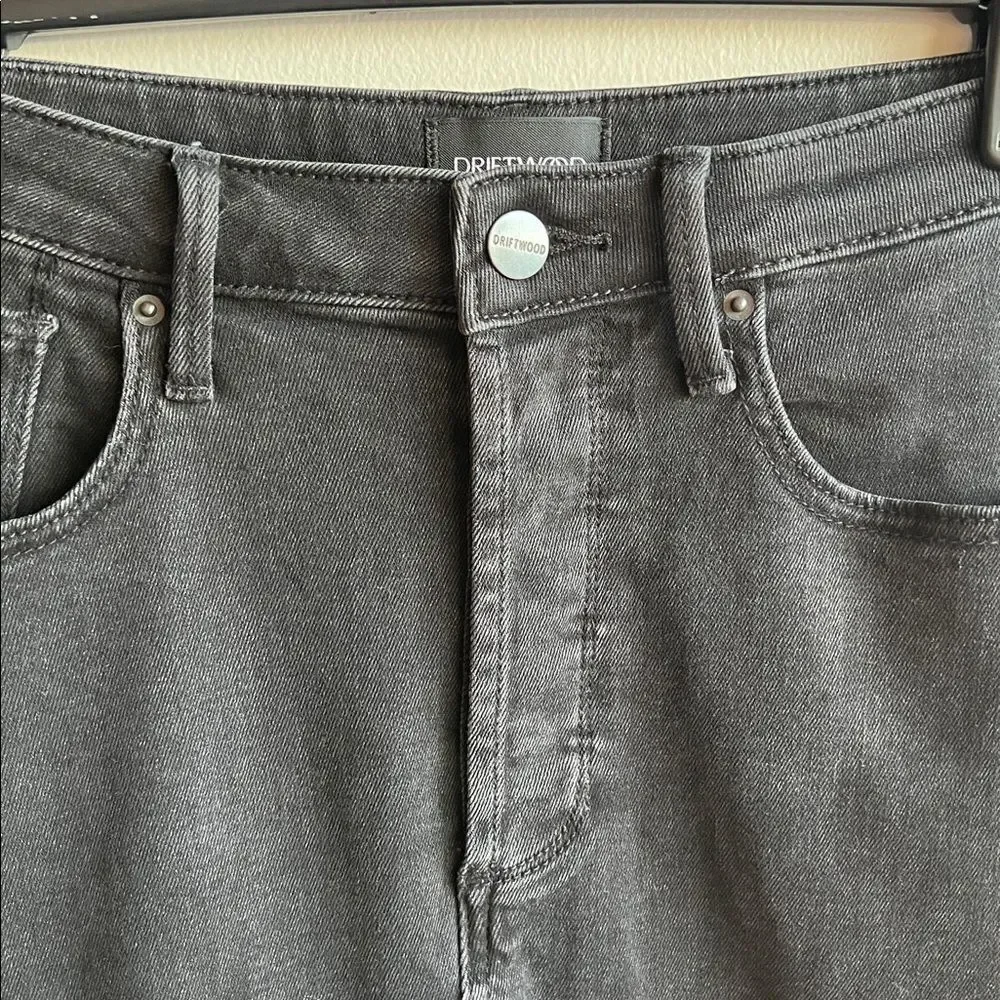 Free People Driftwood Katie Midi Maxi Skirt Denim Black Gray Frayed in Size 28